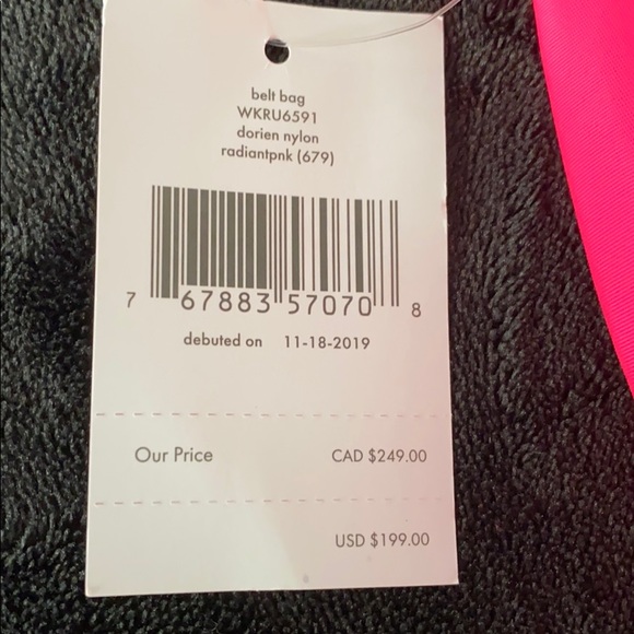 Kate Spade nylon radiant (hot) pink belt bag - Picture 3 of 5